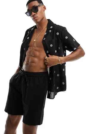 South Beach – Strand-Shorts aus strukturiertem Gewebe, Kombiteil