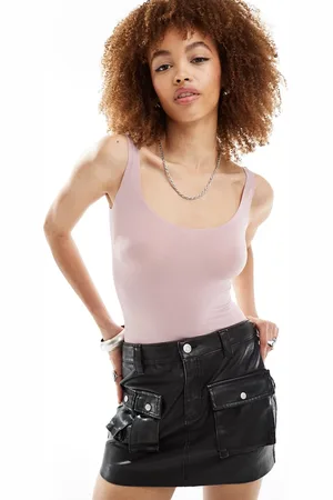Commando – Ballerina-Body mit U-Boot-Ausschnitt in Mauve