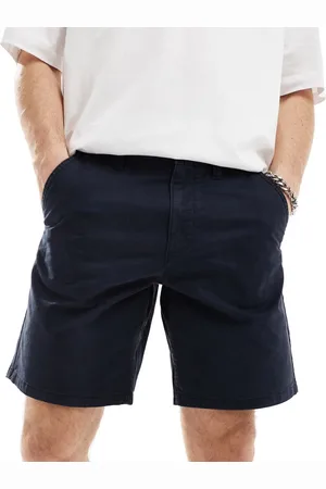 River Island – Chino-Shorts in marineblauer Waschung