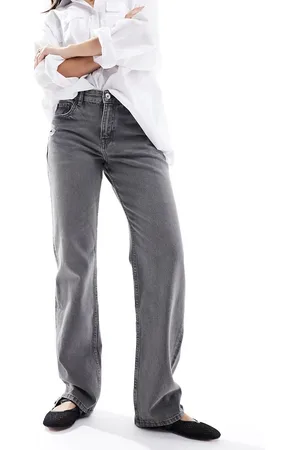 Pull&Bear – Gerade geschnittene Jeans in mit mittelhohem Bund