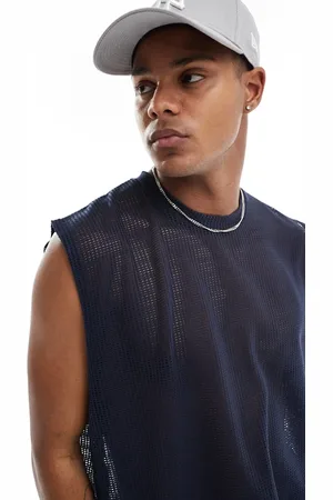ASOS – Oversize-Tanktop aus weitmaschigem Netzstoff in