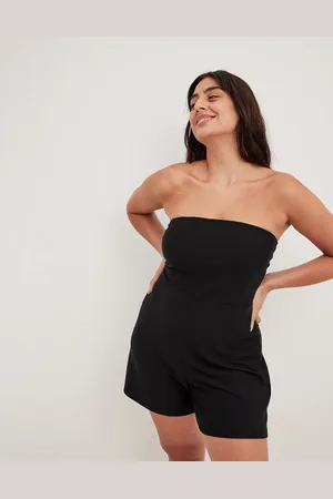 NA-KD – Trägerloser Jersey-Playsuit in