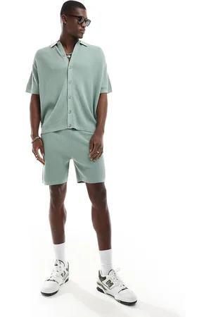 ASOS – Strickshorts in mit verdrehtem Rippmuster, Kombiteil