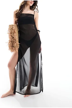 ASOS – Sarah – Transparentes Maxi-Strandkleid in mit eckigem Ausschnitt