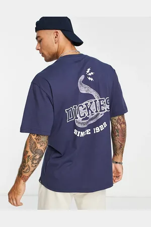 Dickies – Cascade Locks – Marineblaues T-Shirt mit Schlangenprint am Rücken