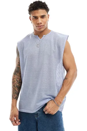 ASOS – Strukturiertes Oversize-Tanktop in mit eingekerbtem Ausschnitt