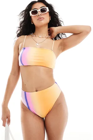 Pieces® – Bikinihose in Blazing- mit Farbverlauf und hoher Taille