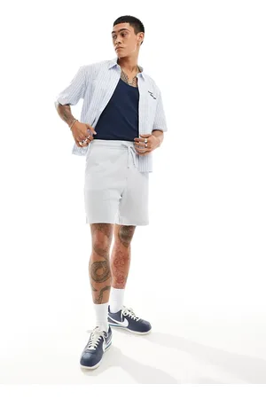 ASOS – Schmal geschnittene Shorts in Hellgrün mit Waffelstruktur