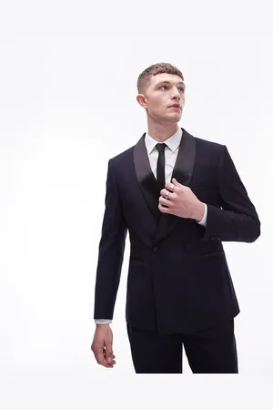 Topman – Hochwertige Smoking-Anzugjacke aus Wolle in Navy