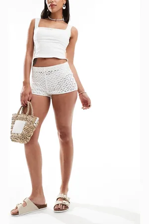 MANGO – Häkel-Shorts in mit Rosendetail