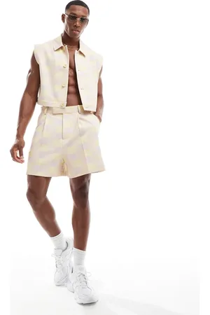 ASOS – Elegante, weite Shorts mit Karos in , Kombiteil