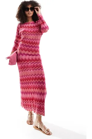SCALPERS – Strickkleid mit Zickzackmuster