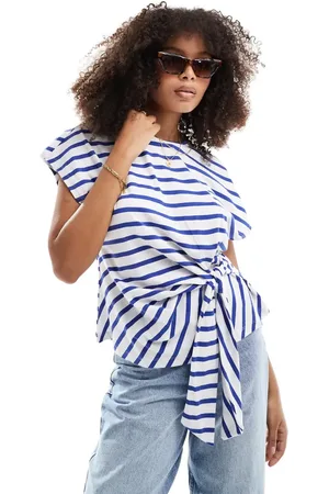 SCALPERS – gestreiftes T-Shirt mit Knotendetail