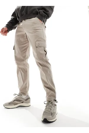 ASOS – Schmal zulaufende Cargo-Hose in Beige