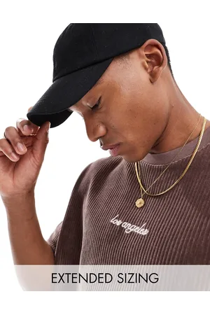 ASOS – Oversize-T-Shirt aus geripptem Velours mit City-Stickerei