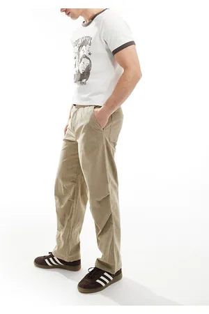 Only & Sons – Locker geschnittene Cordhose in Beige