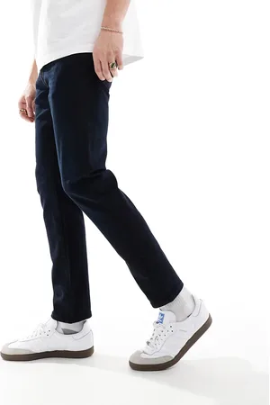 SELECTED – Leon – Schmal geschnittene Jeans in dunklem