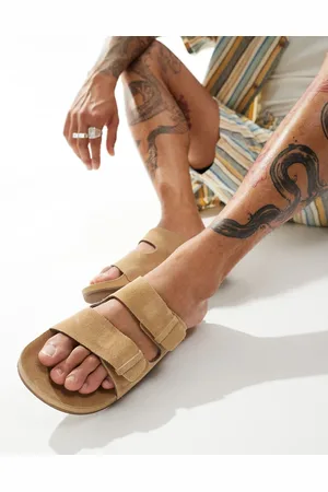 Reef – Ojai – Wildleder-Sandalen in Hellbraun mit zwei Riemen