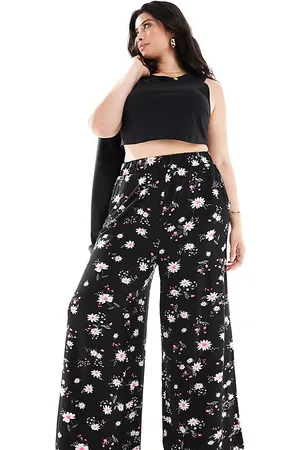 Yours – Hose mit weitem Bein und Gänseblümchenmuster