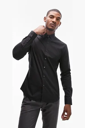 Topman – Langärmliges, elegantes Hemd aus elastischem Material in