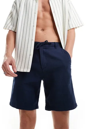 SELECTED – Marineblaue Shorts aus Leinen-Mix