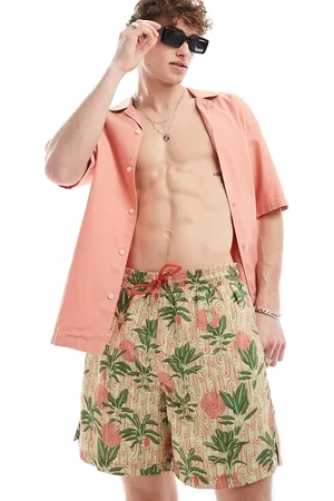 Hunky Trunks – Badeshorts mit Palmenmuster in