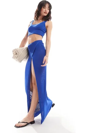 New Look – Maxi-Wickelrock in mit Häkeldesign