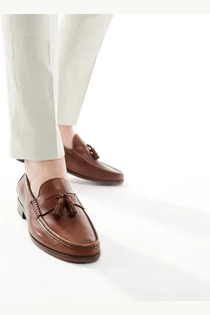 WALK LONDON – Tino – Loafer aus hellbraunem Leder mit Quasten
