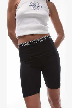 Topshop – Leggings-Shorts in mit Markenlogo
