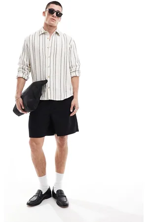 Pull&Bear – Hemd in mit Reverskragen und floraler Struktur