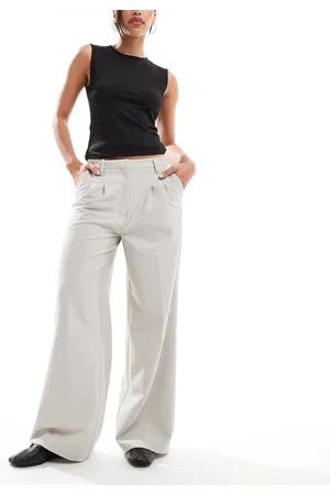 COLLUSION – Elegante Hose in Steinbeige mit lockerem, weitem Schnitt