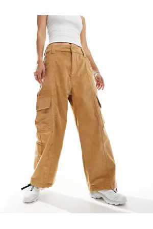 The North Face – Heritage Utility – Utility-Cargohose aus Cord mit weitem Bein und hohem Bund in Beige