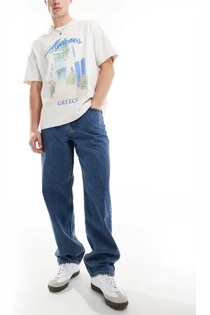 Only & Sons – Five – Baggy Fit Jeans in mittelblauer Waschung