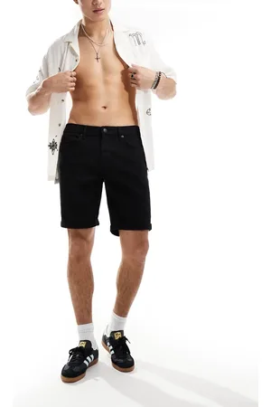 River Island – Schmal geschnittene Jeansshorts in