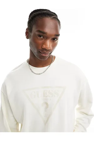 Guess – Unisex-Sweatshirt in Wollweiß mit Vintage-Logo