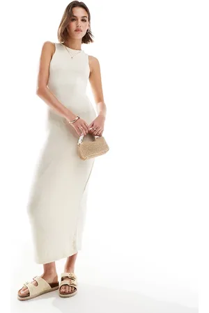 MANGO – Ärmelloses Midi-Strickkleid in