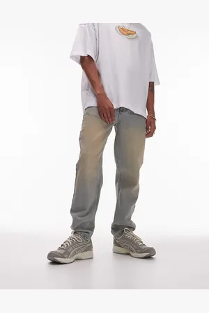 Topman – Schmal zulaufende Jeans in getönter Waschung