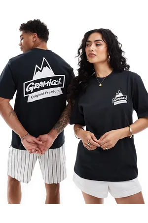 Gramicci – Unisex-T-Shirt aus Baumwolle in mit Berg-Grafik