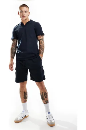 Brave Soul – Schwere, strukturierte Cargo-Shorts in , Kombiteil