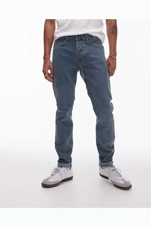 Topman – Eng geschnittene Jeans in mittlerer Vintage-Waschung