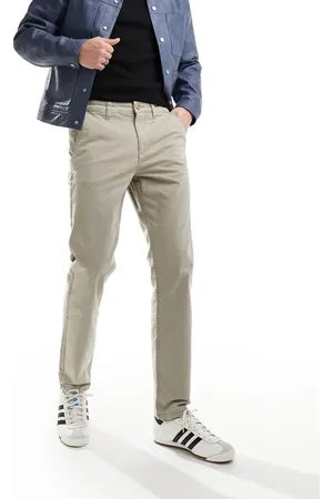River Island – Gewaschene Chinos in Stein