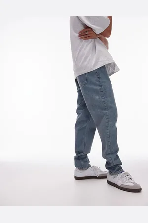 Topman – Schmal zulaufende Jeans in mittlerer Vintage-Waschung