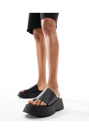 Pull&Bear – Mules in mit flacher Plateausohle