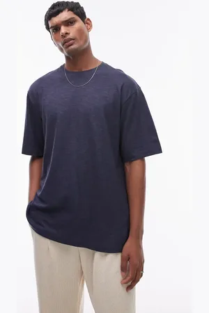 Topman – Oversize-T-Shirt aus Leinenmix in