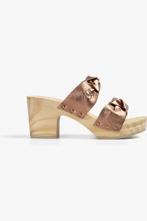 SCALPERS – Schuhe in Bronze mit Knotendetail