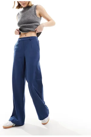 Object – Hose in dunklem Jeansblau mit weitem Bein
