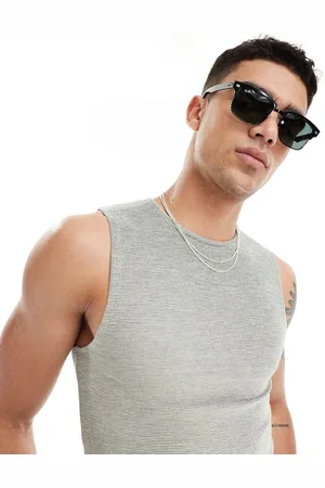 ASOS – Körperbetontes Tanktop aus beigem Stoff