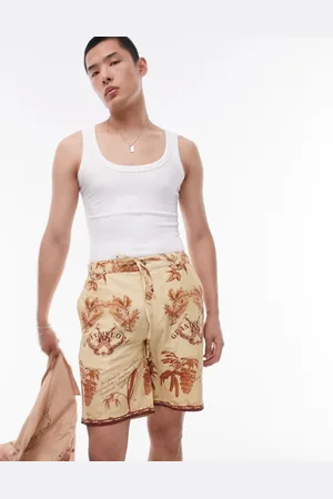 Topman – Legere Shorts in Stein mit Muster