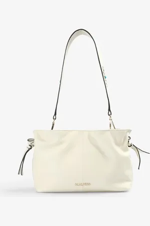 SCALPERS – Kleine, weiche Tasche in Ecru mit Nietendetail