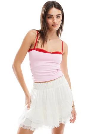 ASOS – Camisole-Oberteil in mit Kontrast-Bustier-Detail